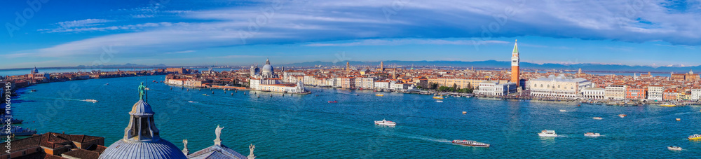 Panorama of Venice in Italy