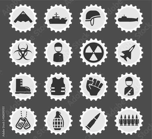Military simply icons