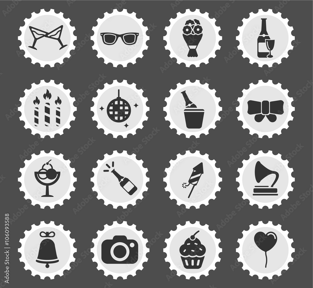 Party simply icons