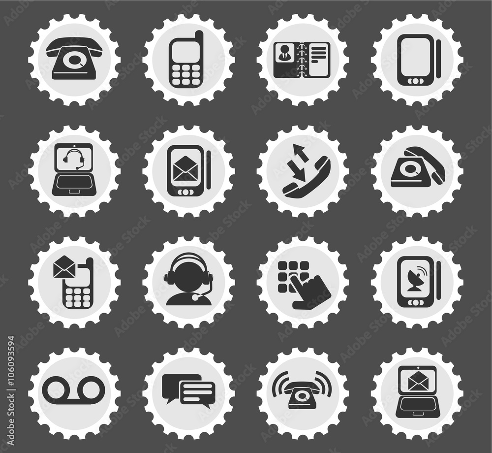Obraz premium Telephone Icon set