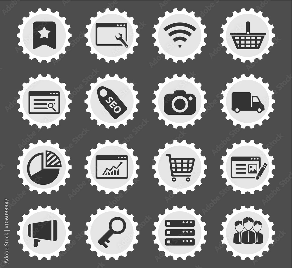 SEO and development simply icons SEO and development simply icons