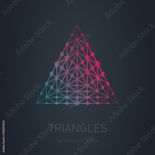 Abstract Up arrow logotype. Modern stylish logo with gradient. L