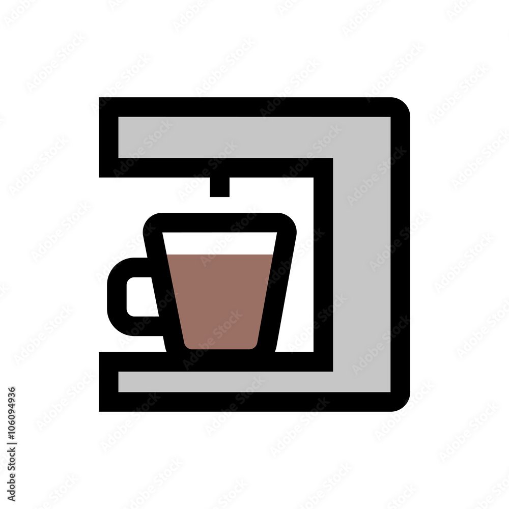 Coffee machine line icon