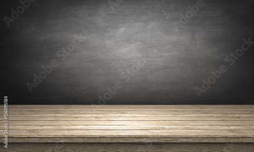 blackboard / wood table