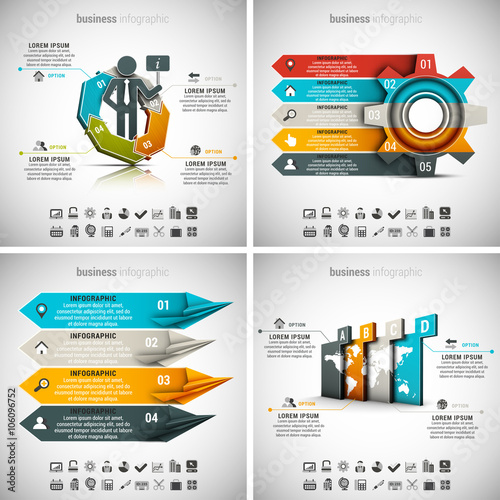 4 in 1  Infographics Bundle