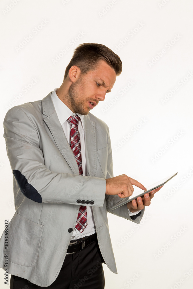 Manager mit Tablet Computer Manager mit Tablet Computer