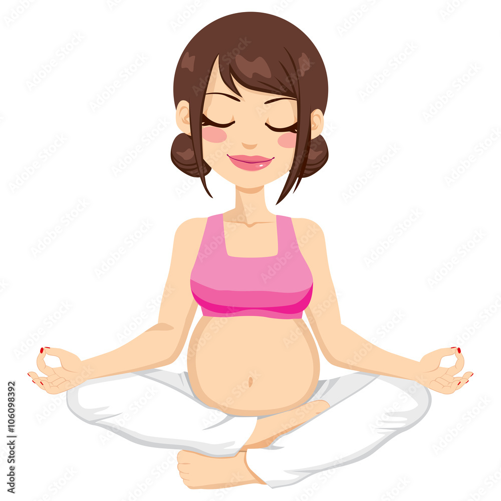 Beautiful young pregnant woman practicing yoga pose Beautiful young pregnant woman practicing yoga pose