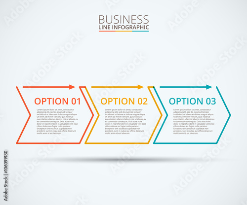 Thin line flat elements for infographic.