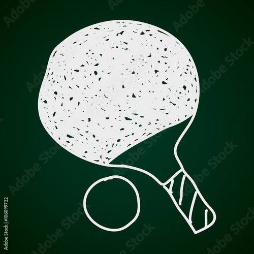 Simple doodle of a table tennis bat