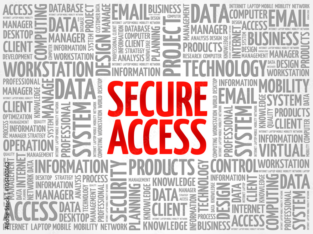 Secure Access word cloud concept
