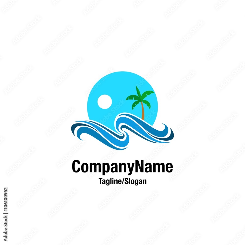 beach logo icon Vector
beach logo icon Vector