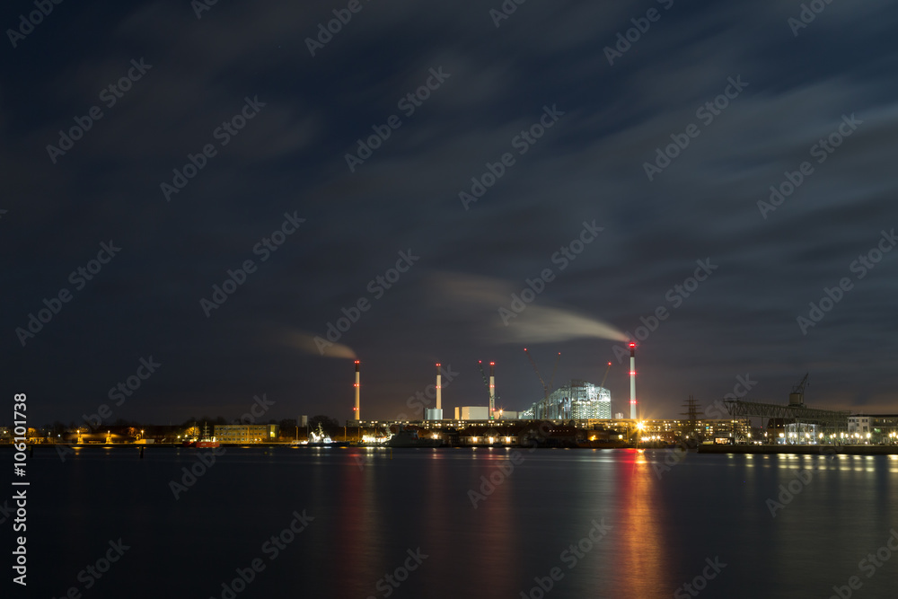 Amager Power Plant and Harbour in Copenhagen, Denmark