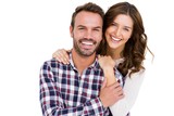 Portrait of young couple smiling