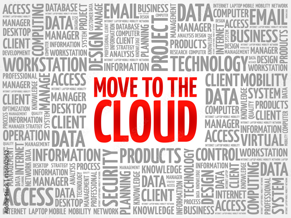 Move to the Cloud word cloud concept Move to the Cloud word cloud concept
