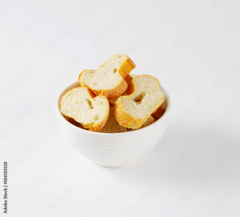 sliced French baguette sliced French baguette