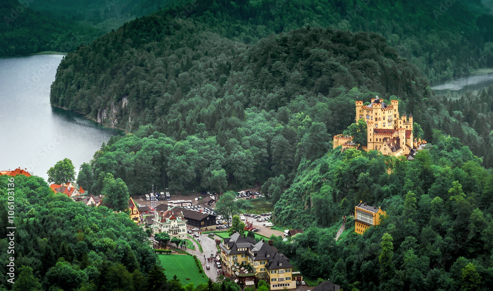 Old buildings and structures. Prague Attractions. Sights. Old Castle Hohenschwangau.