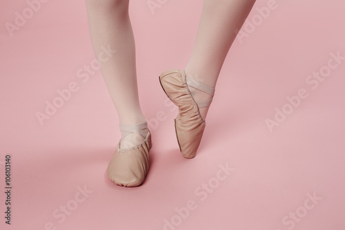 Young ballerina, close up on feet