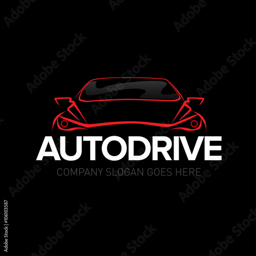 Auto drive car logo template, Auto Cars,Car logo,Speed,automotive,auto services logo,car care logo, Isolated Vector Logo Template.