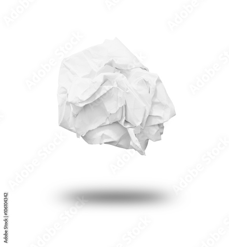 close-up of crumpled paper ball