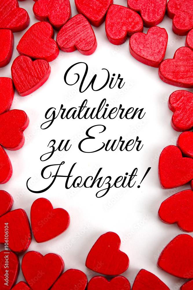 Wir gratulieren zu Eurer Hochzeit Stock Photo Adobe Stock