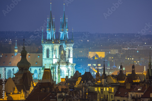 Wallpaper Mural Fantastic old town roofs, Prague, Europe Torontodigital.ca