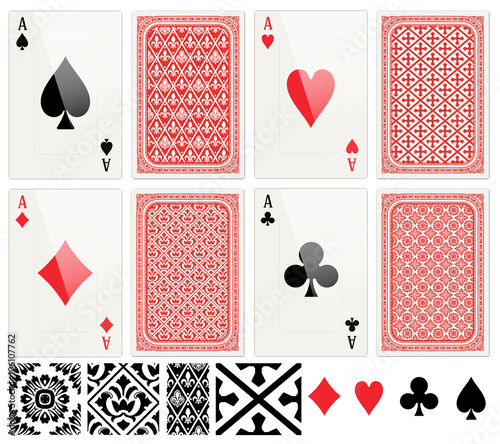 Poker Cards set. Vector illustration.