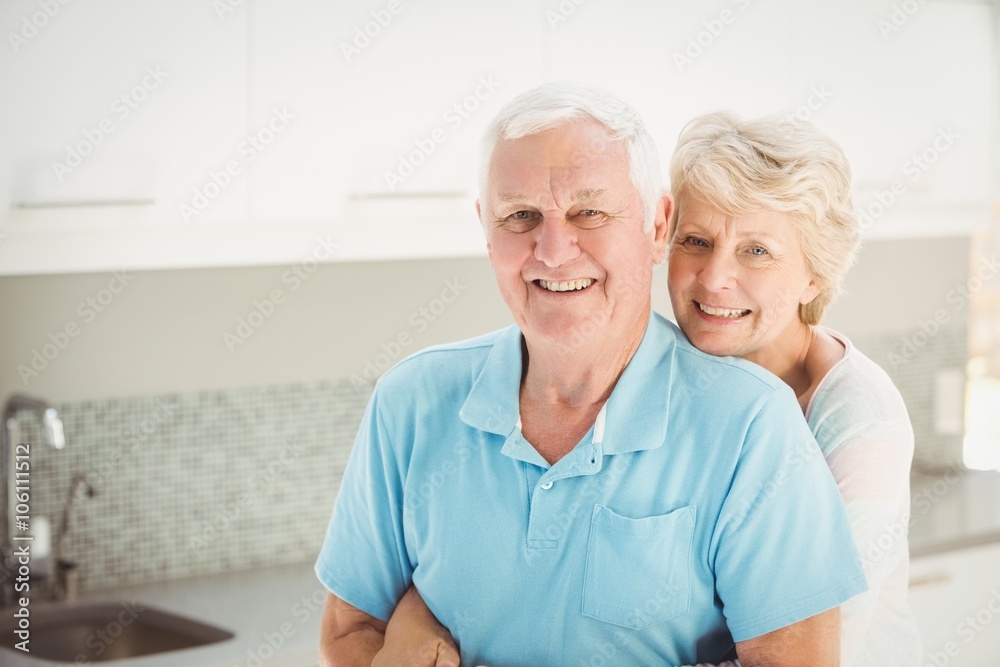 Portrait of senior woman embracing husband Portrait of senior woman embracing husband