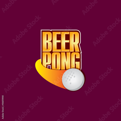 Beerpong Party Vector Logo Template