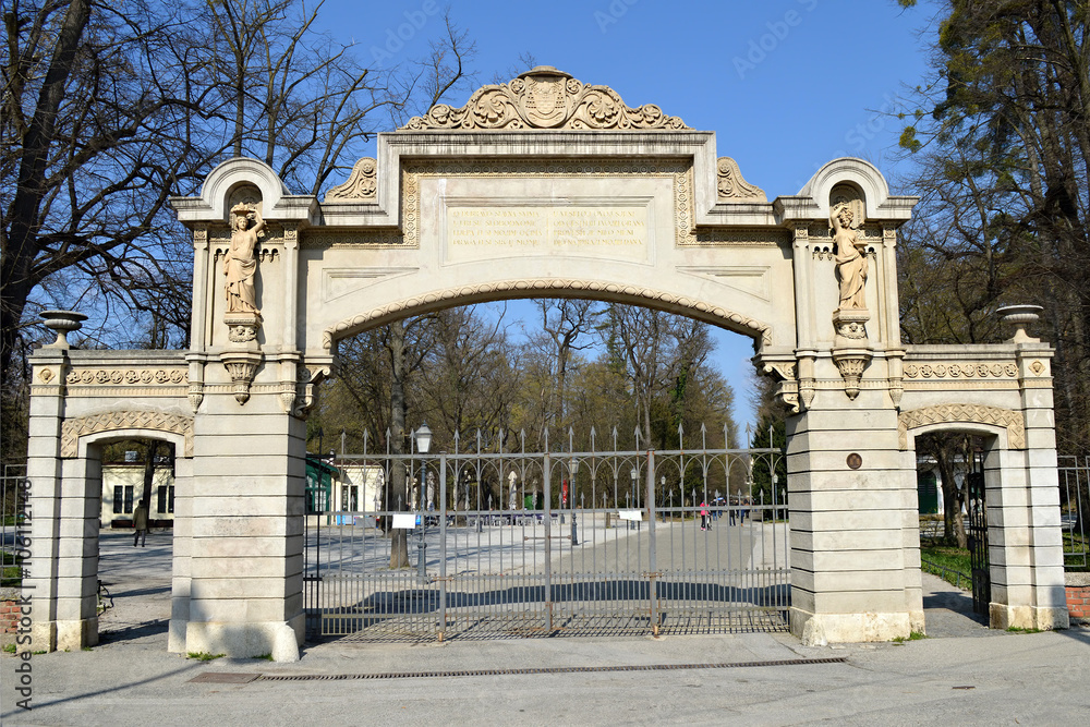 Fototapeta premium Maksimir park main entrance, Zagreb, Croatia