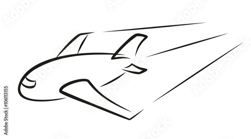 Logo passenger plane.