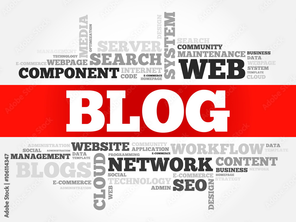 Blog word cloud, business concept