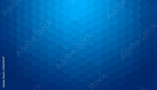 Blue black abstract geometric gradient hexagon pattern backgroun