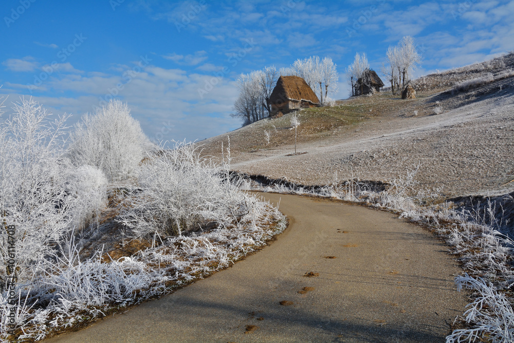 winter landscape in Romania