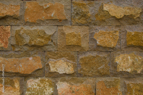 Wall of decorative brick. Stone texture background.