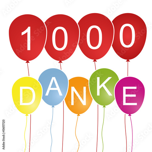 1000 Danke - Luftballons