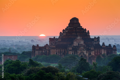 Bagan, Myanmar archeological zone at Dhammayangyi Temple.