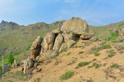 concept of balance and harmony. rocks on the mountain