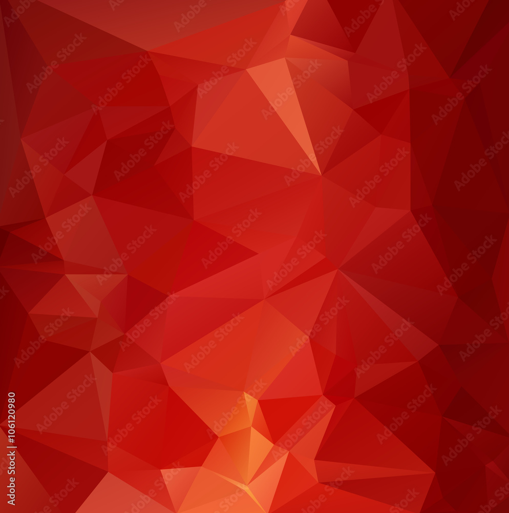 Obraz premium Red Polygonal Mosaic Background, Creative Design Templates