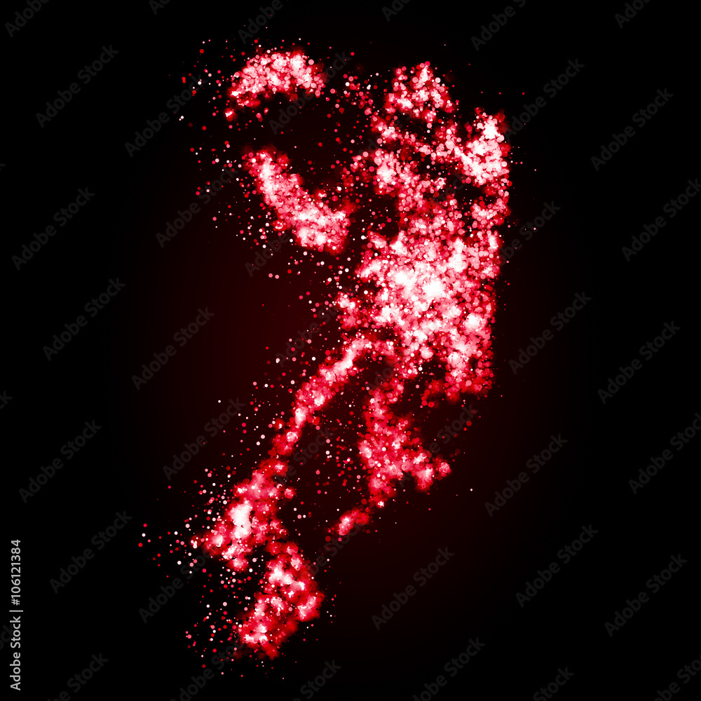 Abstract basketball player on black background Abstract basketball player on black background