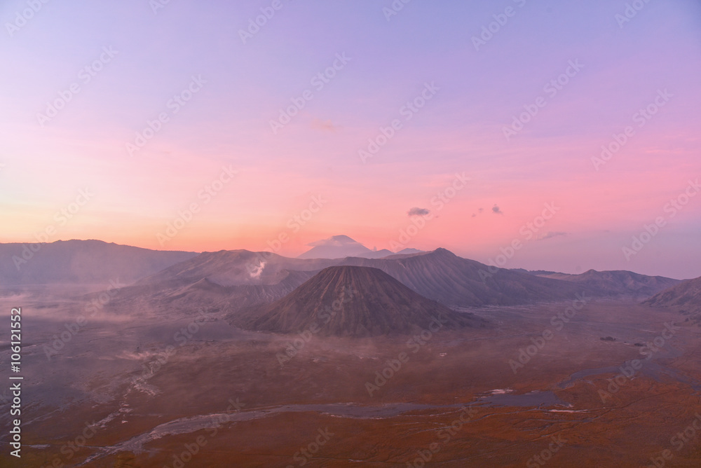 View of Mount Bromo and Batok