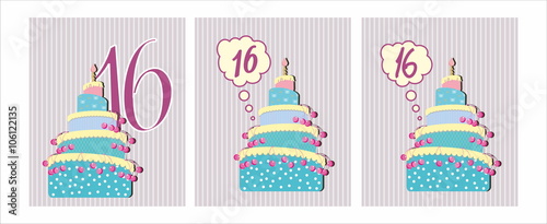 16 years old cake