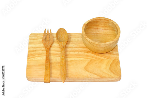 Kitchen Stuff (wooden) , board , bowl , folk , spoon,
