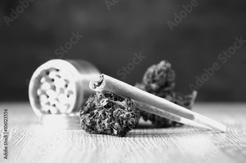 Joints With Buds And Grinder Still Life