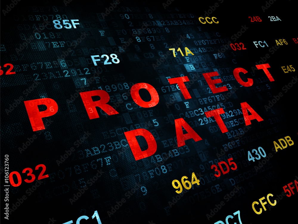 Security concept: Protect Data on Digital background Security concept: Protect Data on Digital background