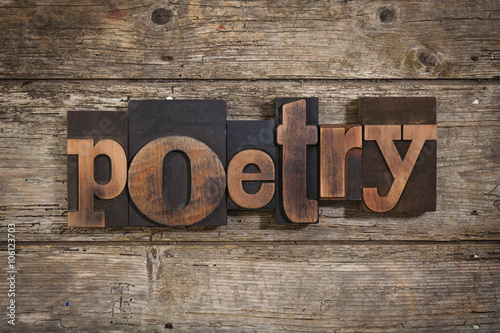 poetry written with letterpress type