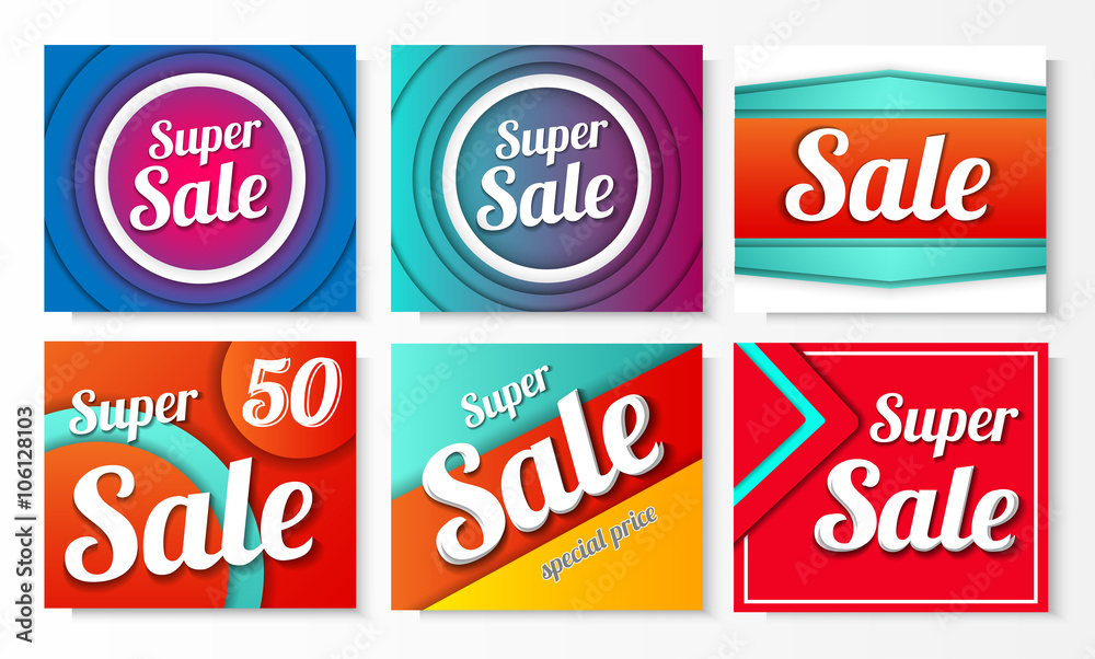 Fototapeta premium Vector sale promo