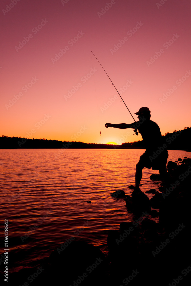 Fishing at Sunset