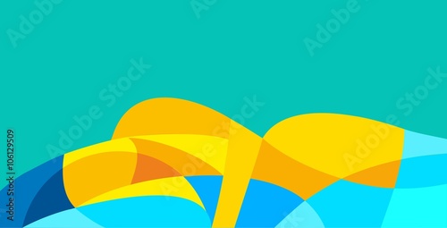 The beautiful woman  lying on its side. Abstract colorful vector flat illustration