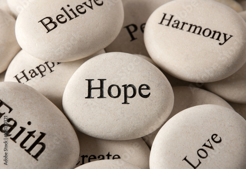 Canvas Print Inspirational stones - Hope