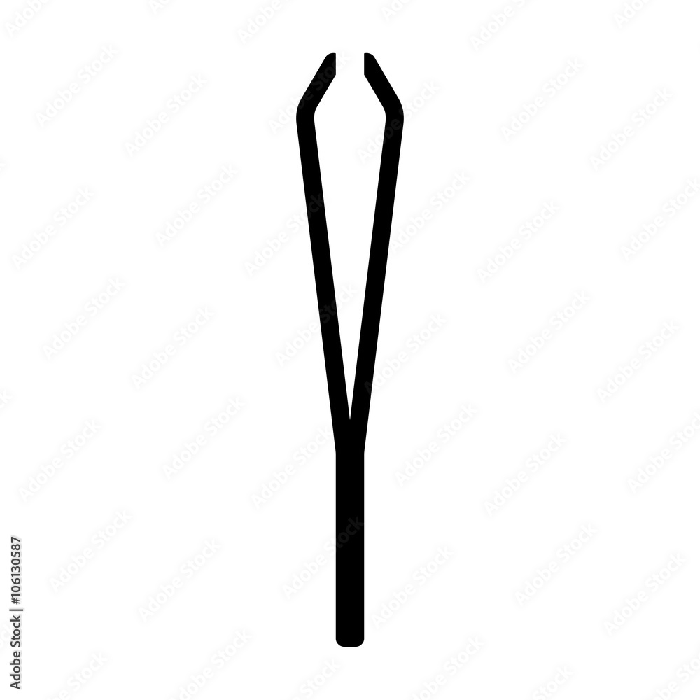 tweezer black simple icon tweezer black simple icon